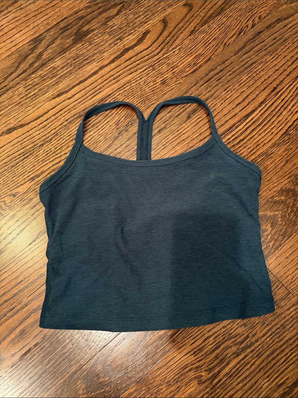 Beyond Yoga Spacedye Slim Racerback Cropped Tank, Dark Green